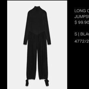 Zara LONG COMBINATION VOLUME JUMPSUIT (worn once) soo cute (sheer by the legs)